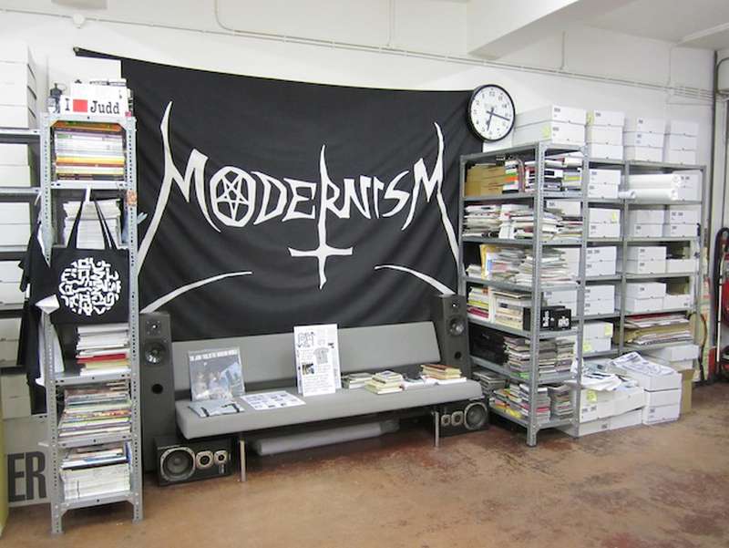Experimental Jetset, ‘Modernism Banner’, Black Metal Machine, 1998